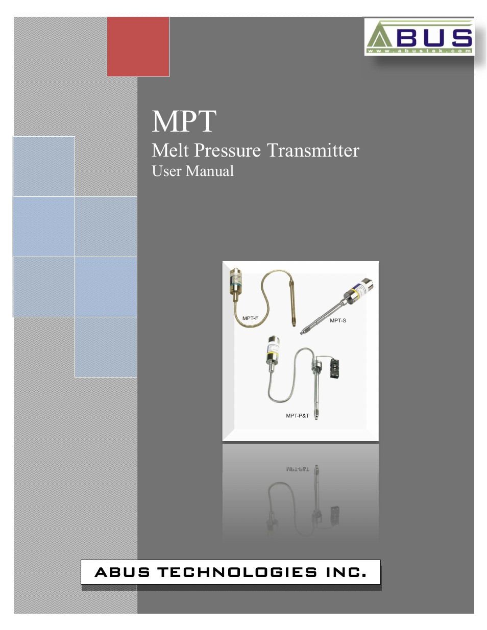 ABUS Technologies MPT Melt Pressure Transmitter User Manual | 8 pages