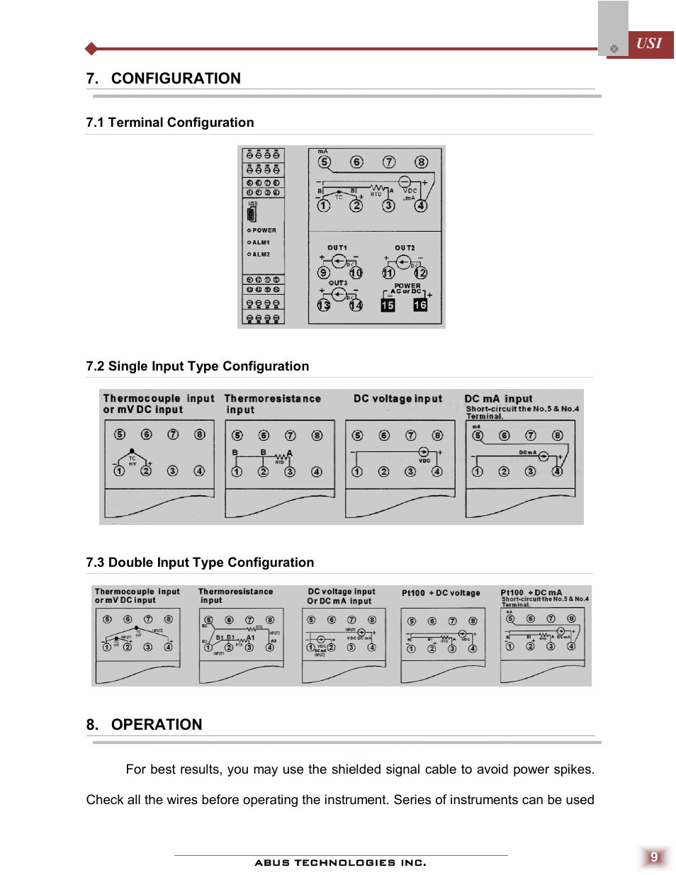 ABUS Technologies USI Universal Smart Isolator User Manual | Page 9 / 11