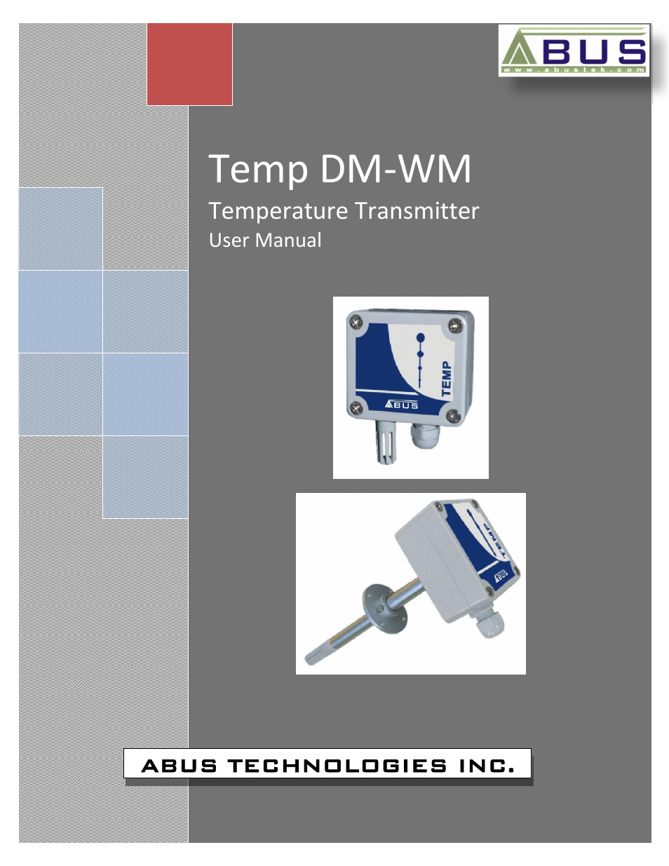 ABUS Technologies Temp DM WM Temperature Transmitter User Manual | 11 pages