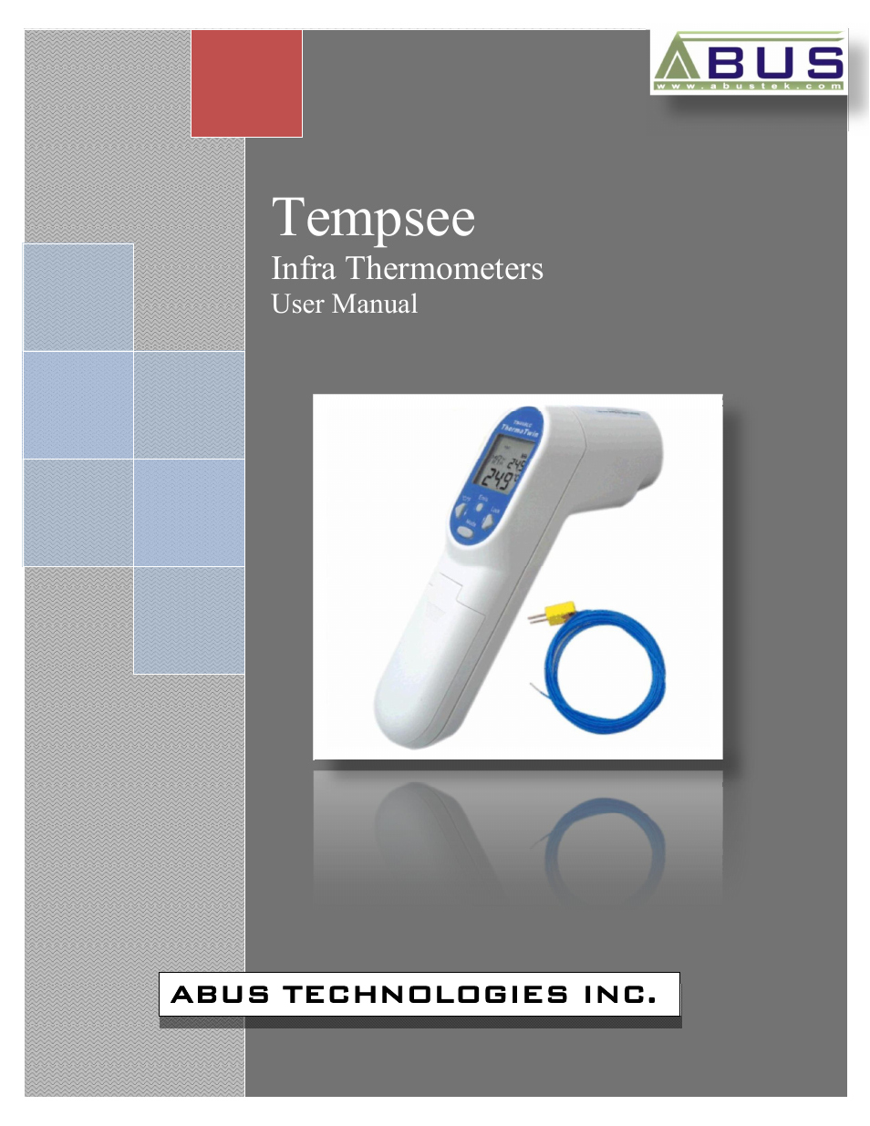ABUS Technologies Tempsee Infra Red Thermometer User Manual | 8 pages