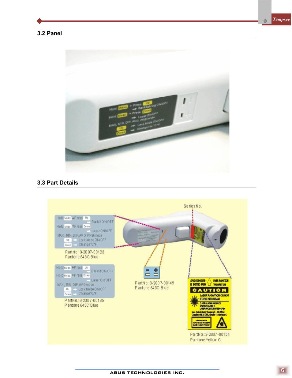 ABUS Technologies Tempsee Infra Red Thermometer User Manual | Page 6 / 8