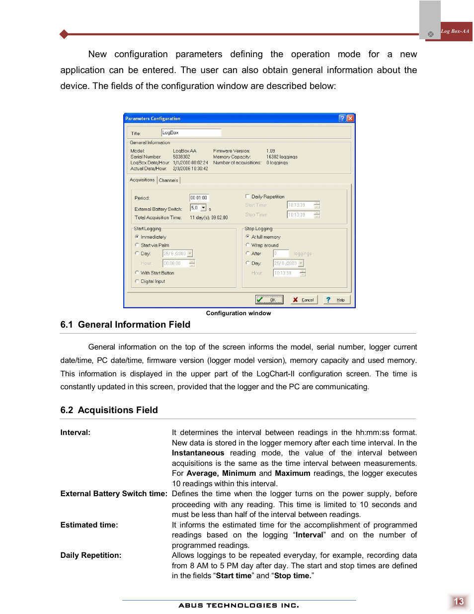 ABUS Technologies Log Box-AA Data Logger User Manual | Page 13 / 23