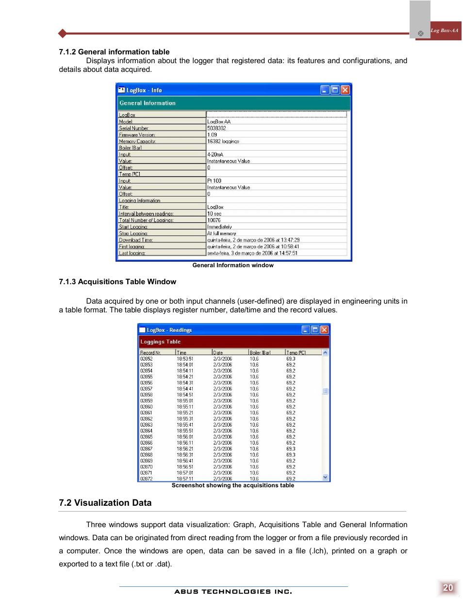 ABUS Technologies Log Box-AA Data Logger User Manual | Page 20 / 23