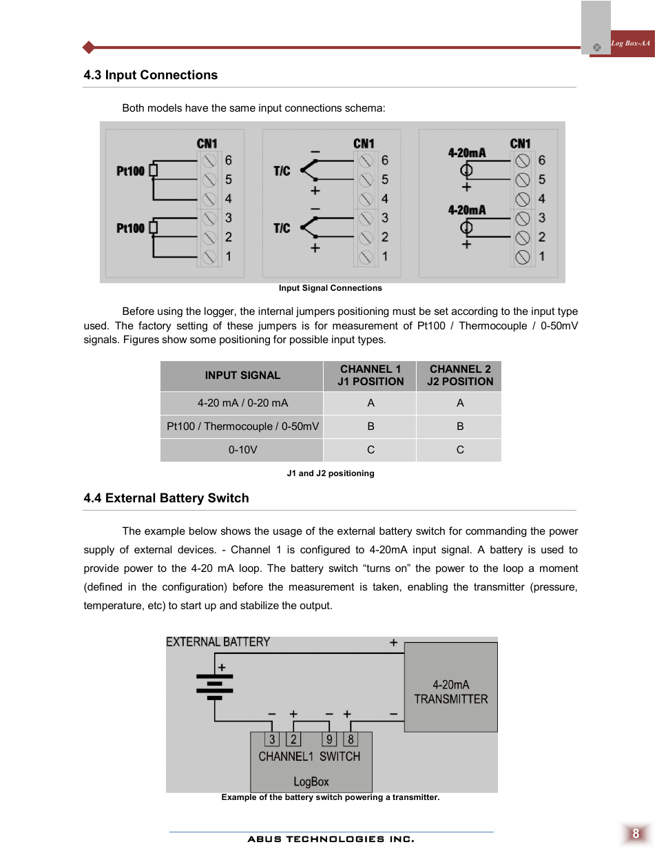 ABUS Technologies Log Box-AA Data Logger User Manual | Page 8 / 23