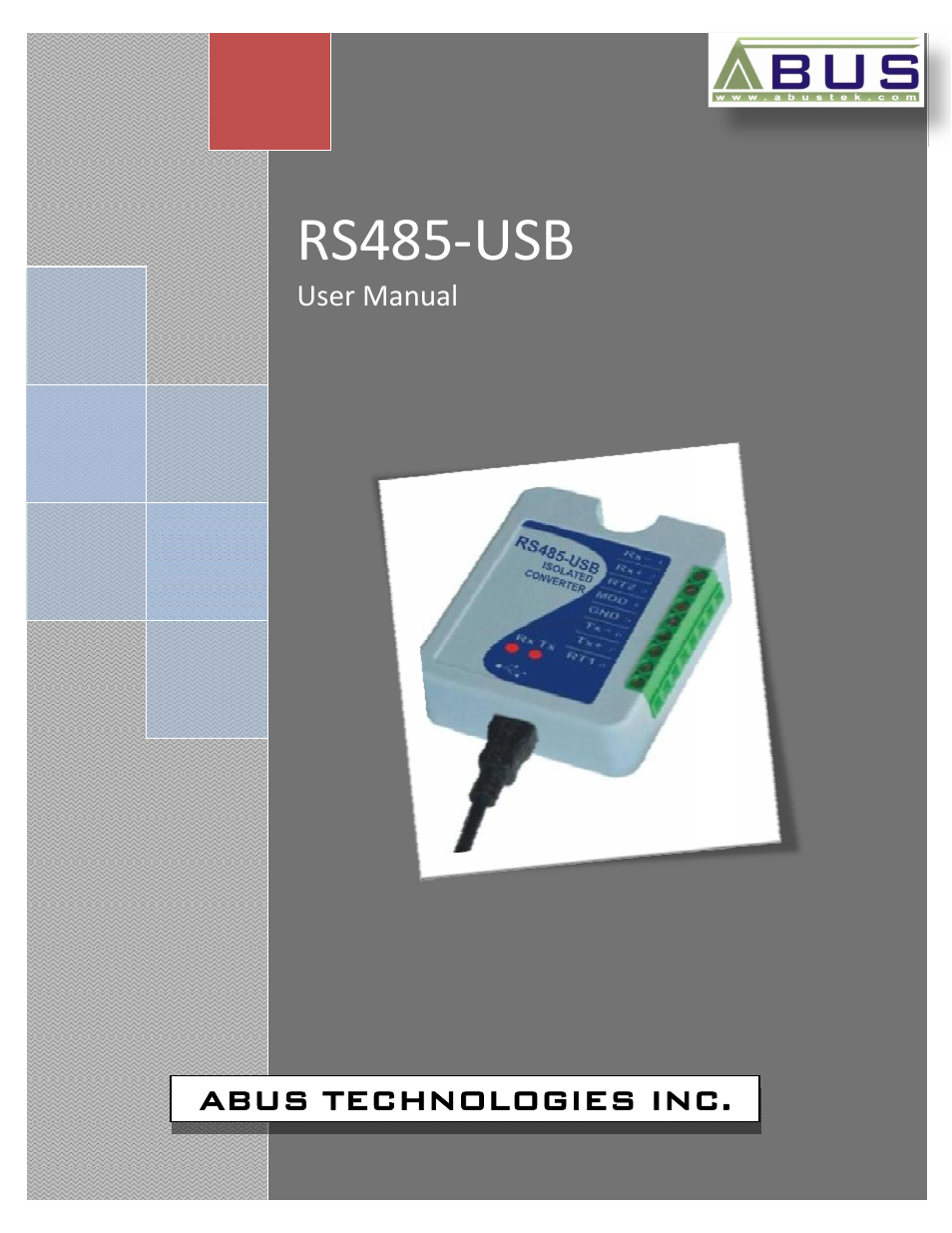 ABUS Technologies RS485-USB Converter User Manual | 11 pages