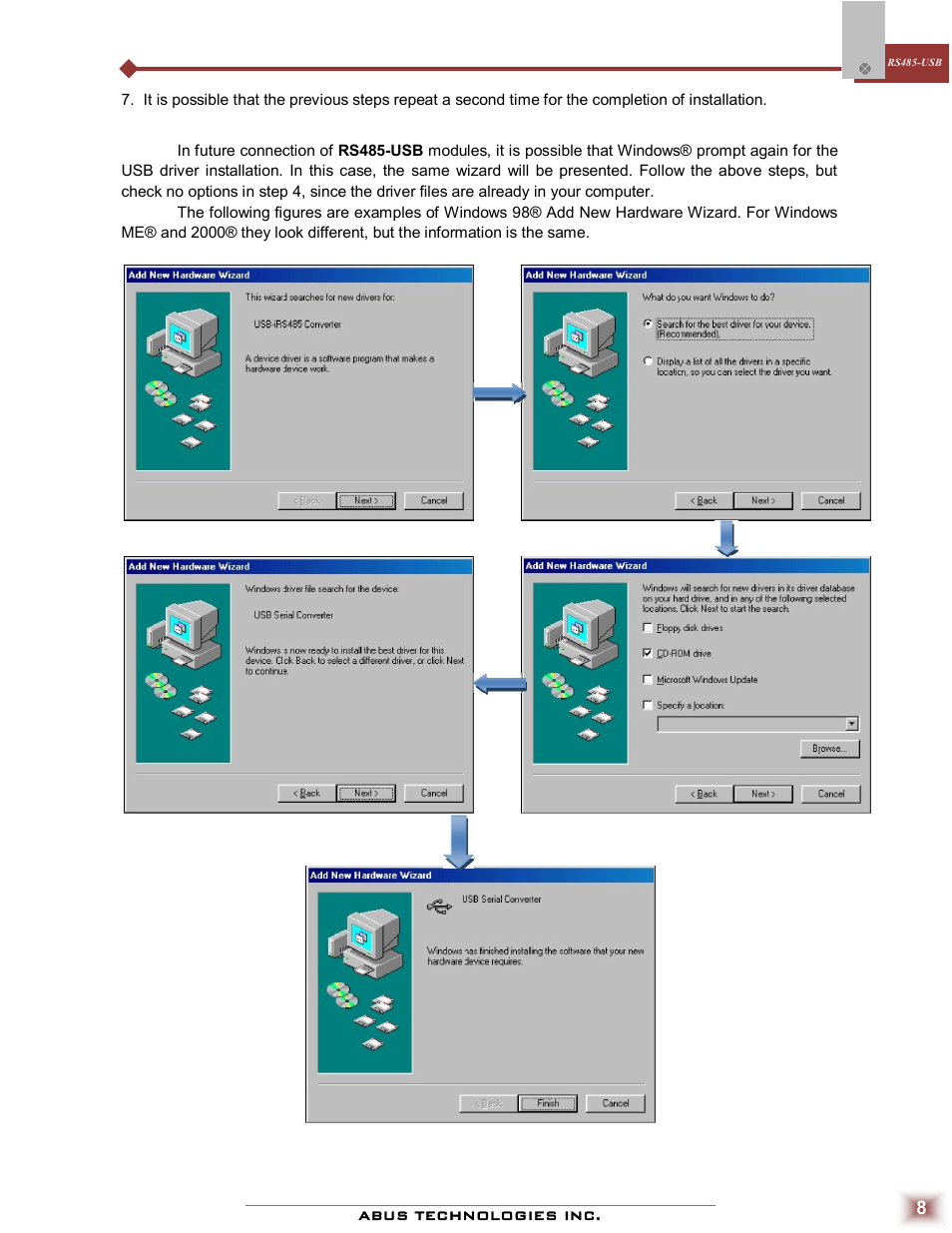 ABUS Technologies RS485-USB Converter User Manual | Page 8 / 11