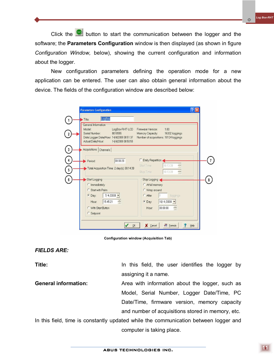 ABUS Technologies Log Box-RHT with LCD Data Logger User Manual | Page 11 / 23