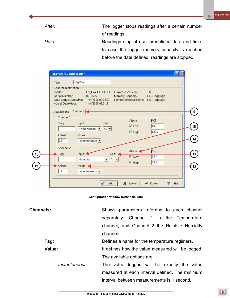 ABUS Technologies Log Box-RHT with LCD Data Logger User Manual | Page 13 / 23