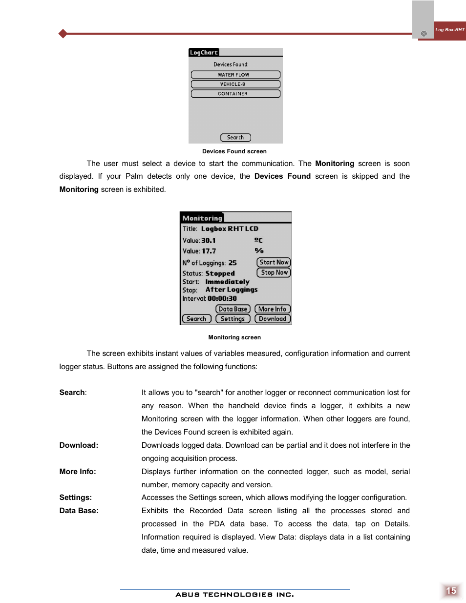ABUS Technologies Log Box-RHT with LCD Data Logger User Manual | Page 15 / 23