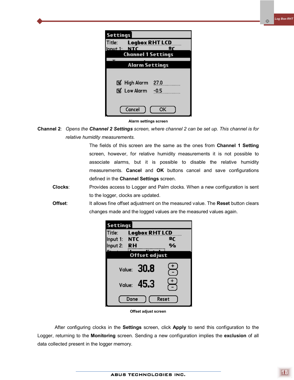 ABUS Technologies Log Box-RHT with LCD Data Logger User Manual | Page 18 / 23