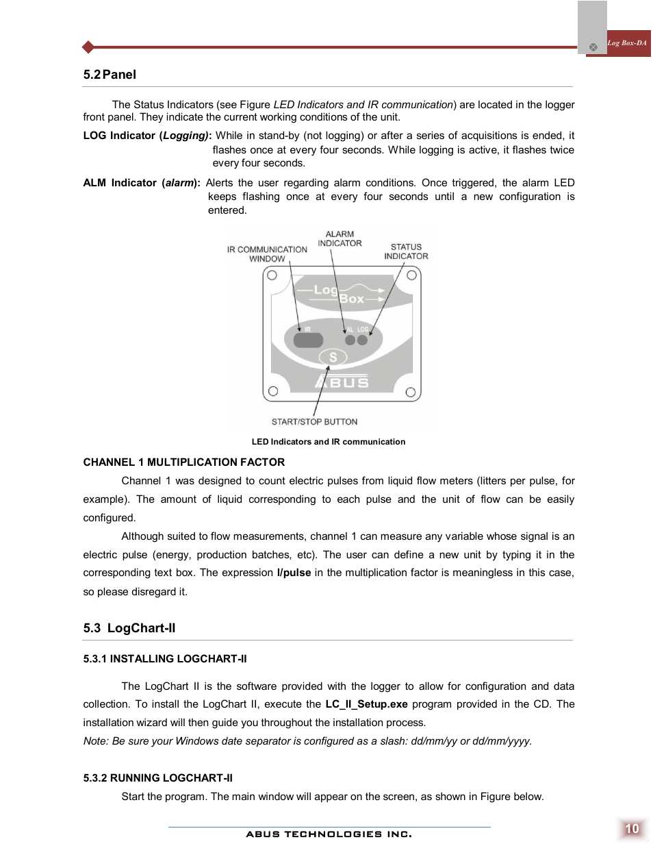 ABUS Technologies Log Box-DA Data Logger User Manual | Page 10 / 25