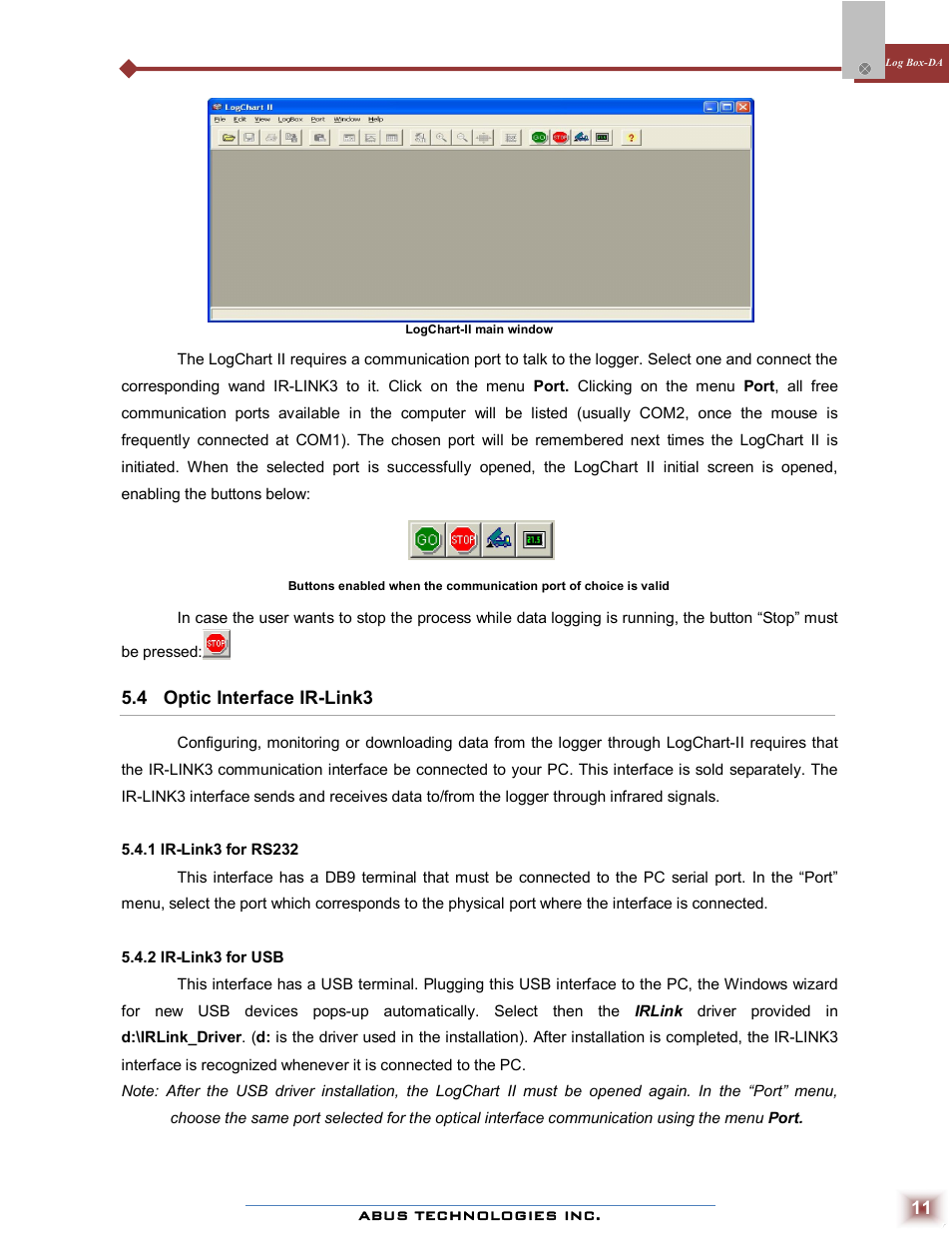 ABUS Technologies Log Box-DA Data Logger User Manual | Page 11 / 25