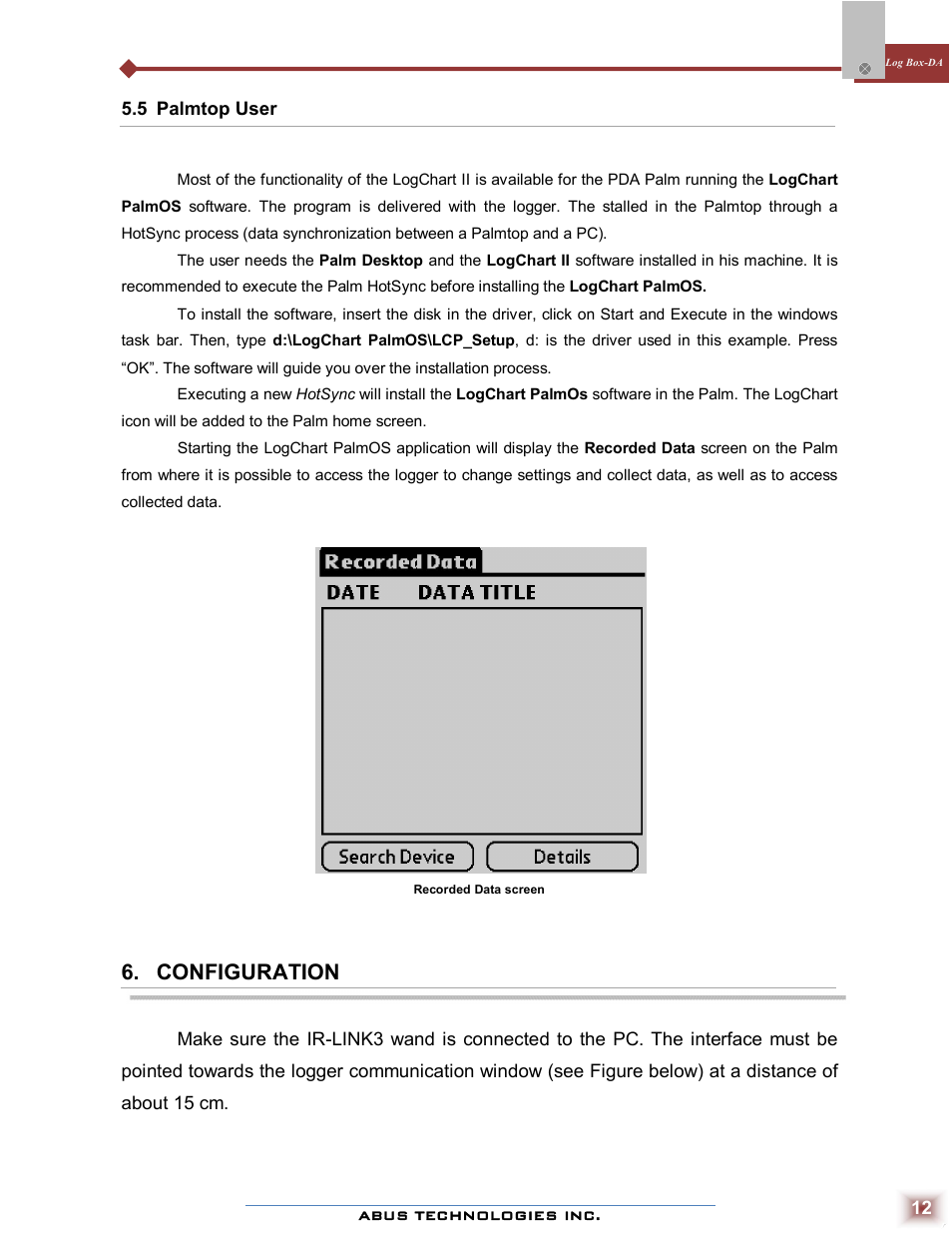Configuration | ABUS Technologies Log Box-DA Data Logger User Manual | Page 12 / 25