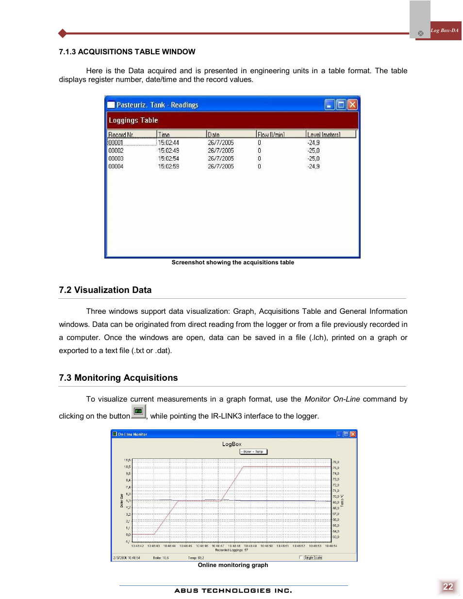 ABUS Technologies Log Box-DA Data Logger User Manual | Page 22 / 25
