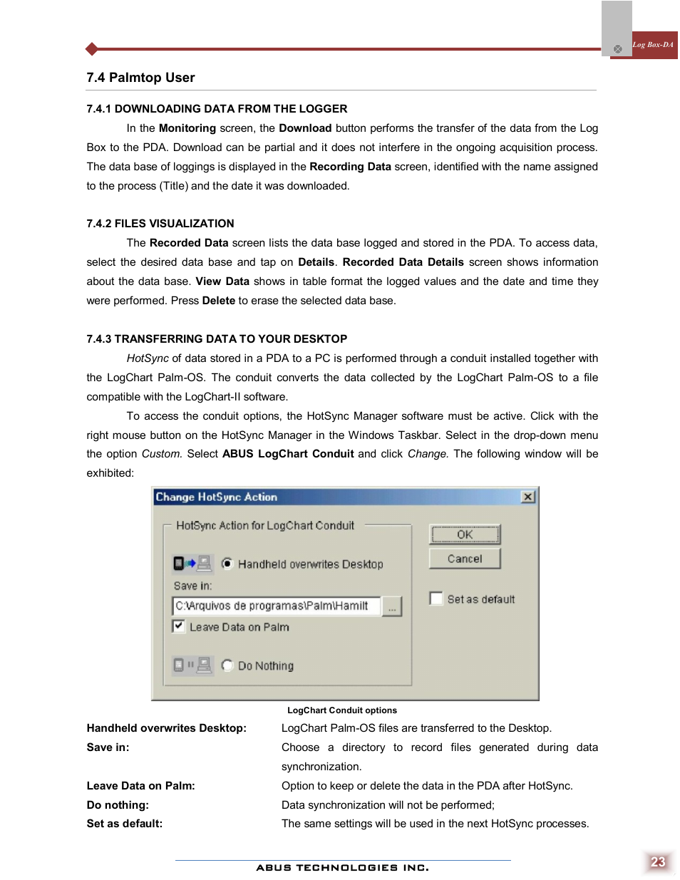 ABUS Technologies Log Box-DA Data Logger User Manual | Page 23 / 25