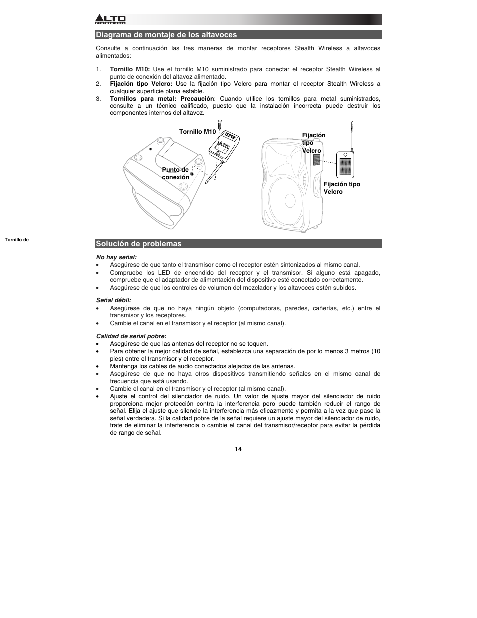 Alto Professional Stealth Wireless Expander Pack User Manual | Page 14 / 40