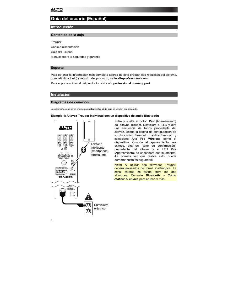 Alto Professional Trouper User Manual | Page 8 / 40