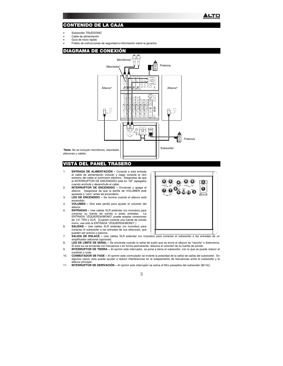 Alto Professional TSSUB18 User Manual | Page 3 / 8