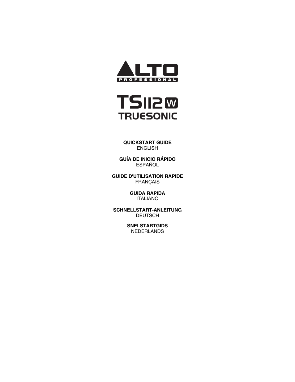 Alto Professional TS115W User Manual | 20 pages