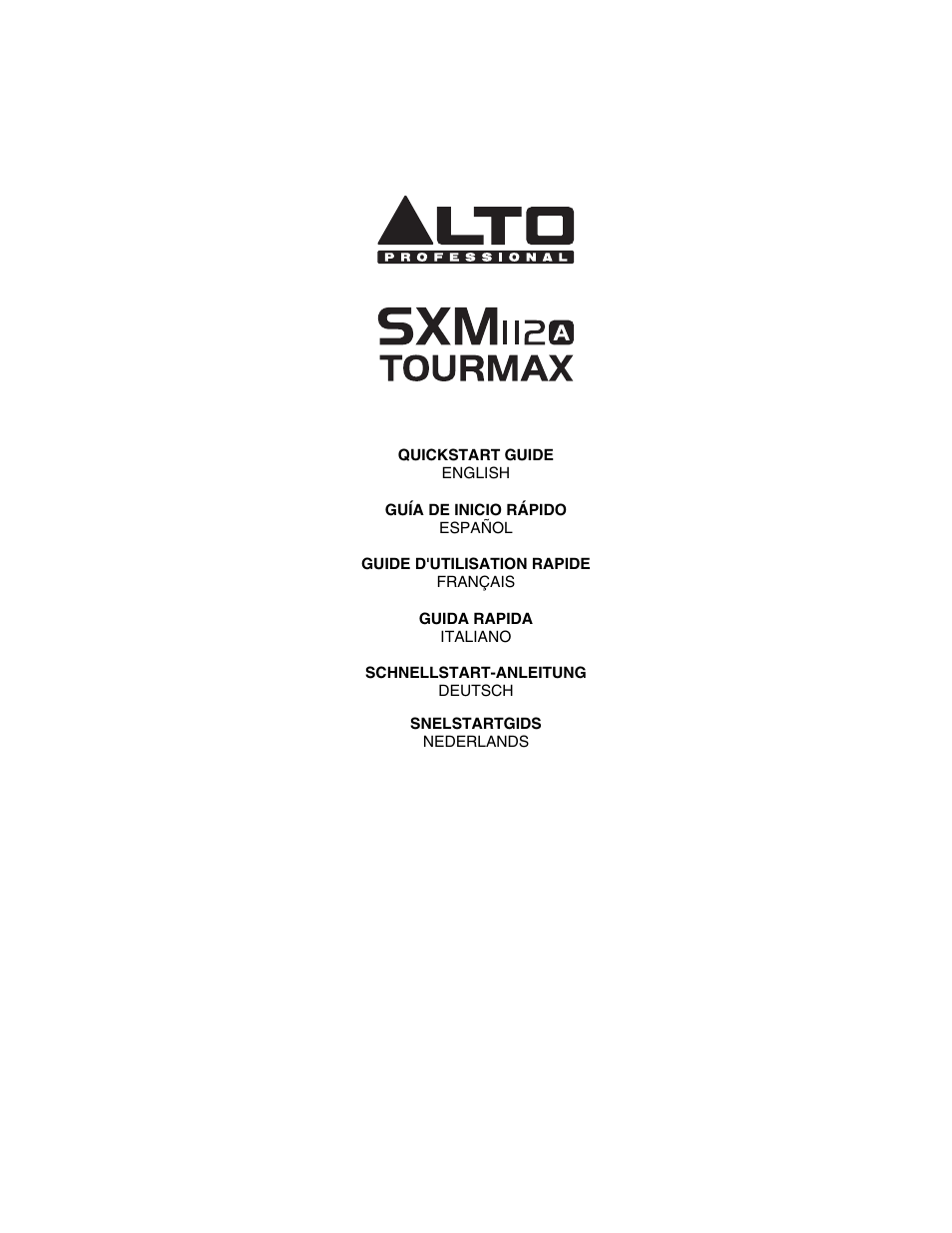 Alto Professional SXM112A User Manual | 16 pages