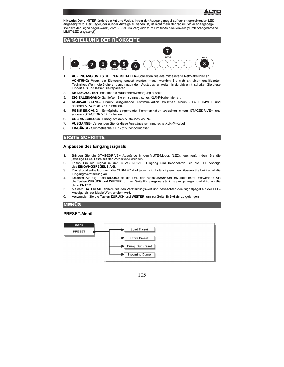 Alto Professional STAGEDRIVE+ User Manual | Page 106 / 156