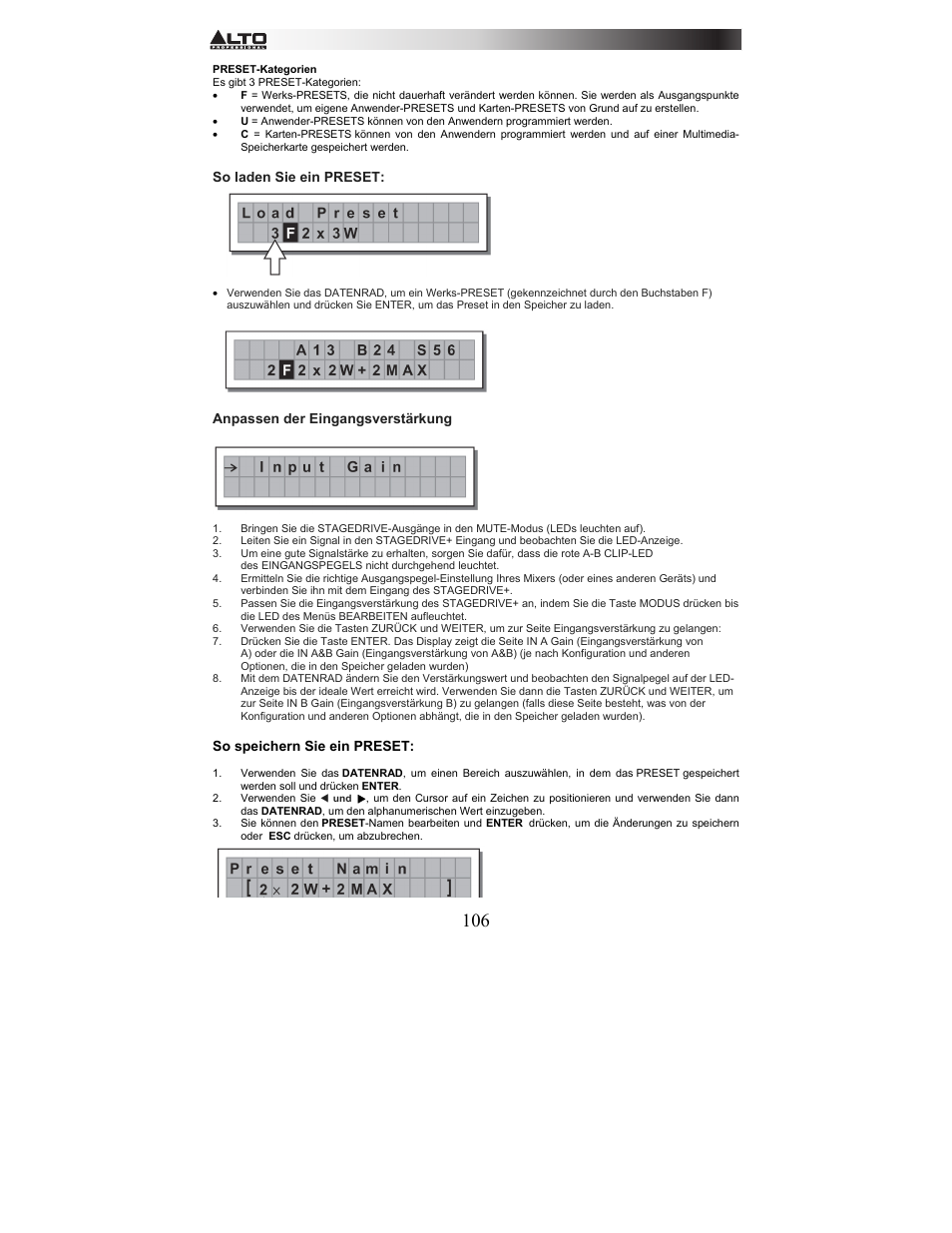 Alto Professional STAGEDRIVE+ User Manual | Page 107 / 156