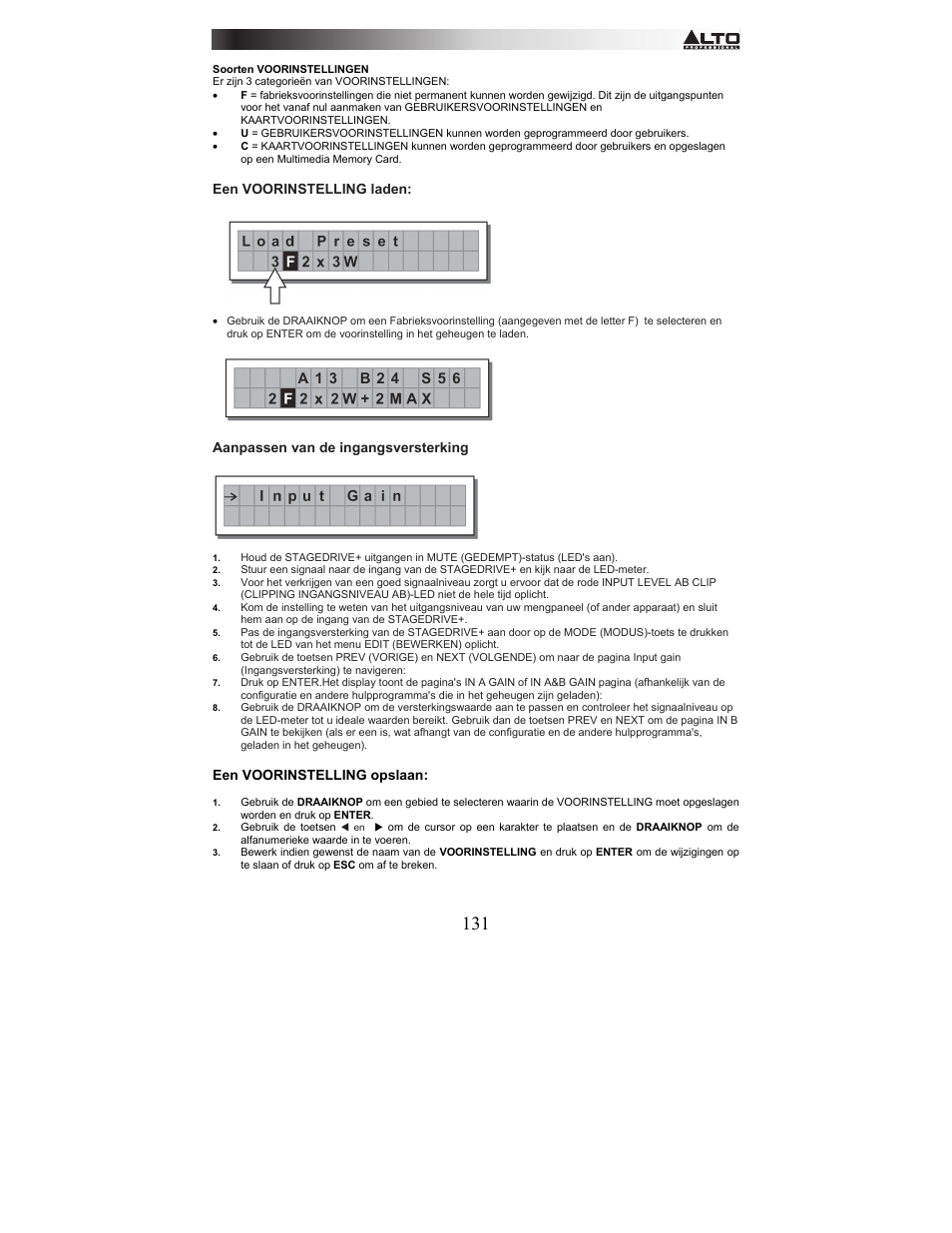Alto Professional STAGEDRIVE+ User Manual | Page 132 / 156