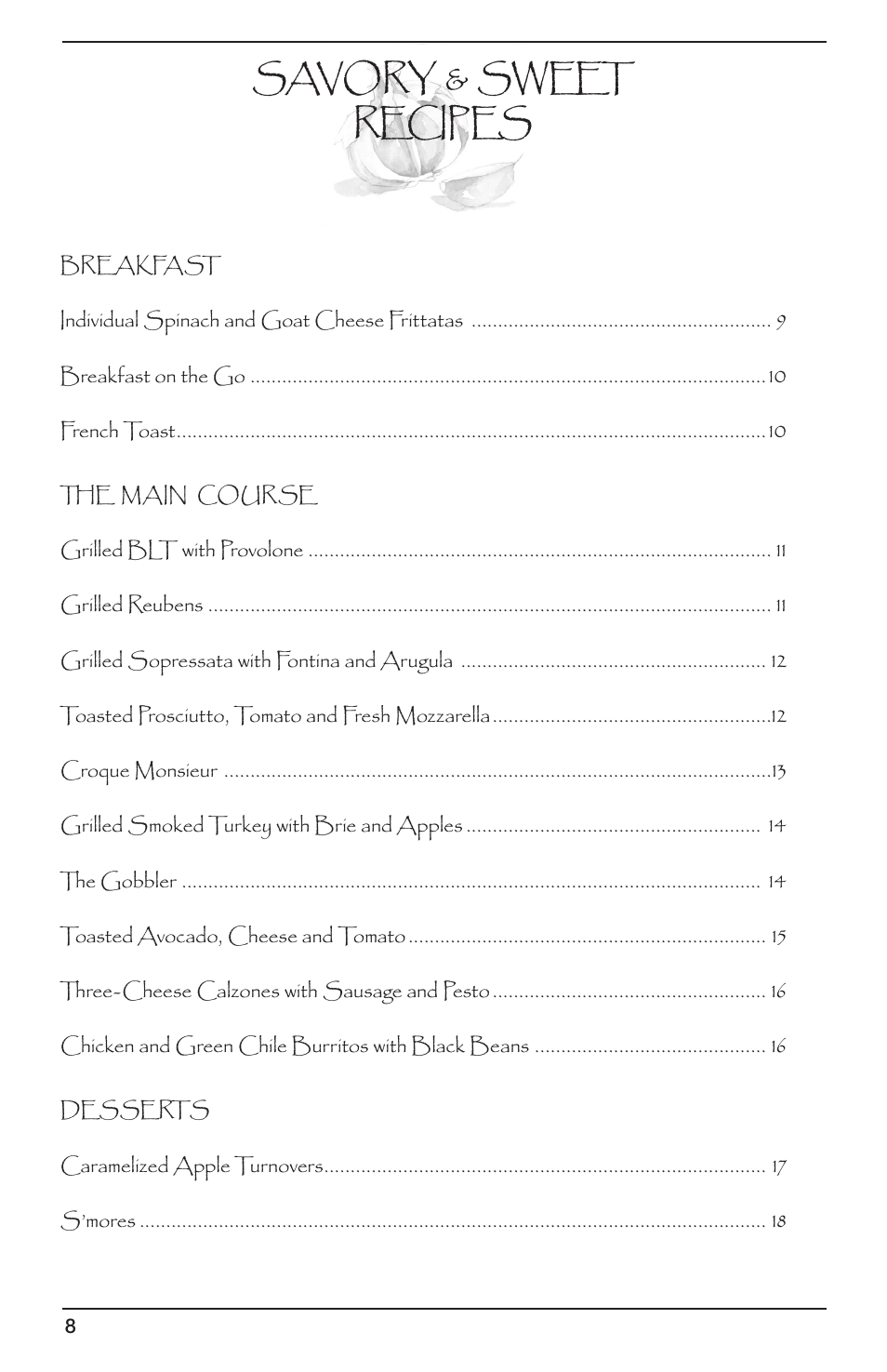 Savory & sweet recipes | Cuisinart GRIDDLER CGR-SMC User Manual | Page 8 / 20