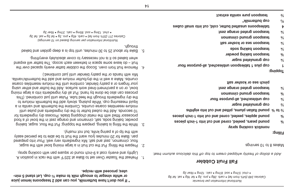 Fall fruit cobbler | Cuisinart Compact Digital Toaster Oven Broiler TOB-100 User Manual | Page 11 / 25