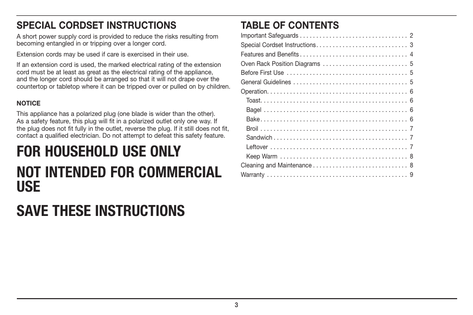 Cuisinart Compact Digital Toaster Oven Broiler TOB-100 User Manual | Page 3 / 25