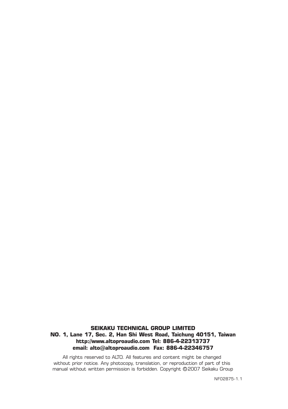 Alto Professional PS 5 LITEPACK EVO User Manual | Page 10 / 10