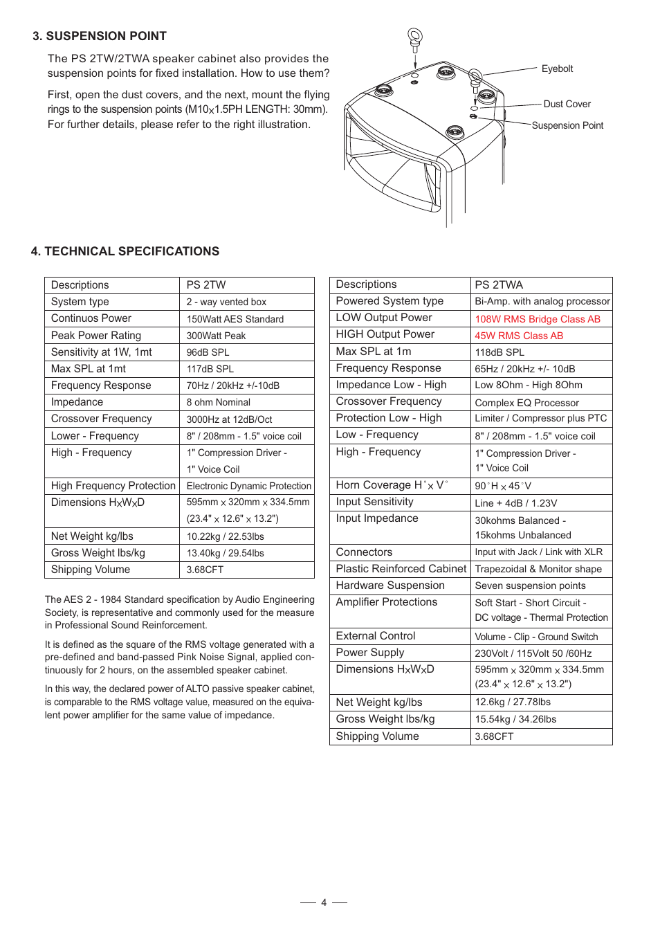 Alto Professional PS 2TWA User Manual | Page 5 / 6