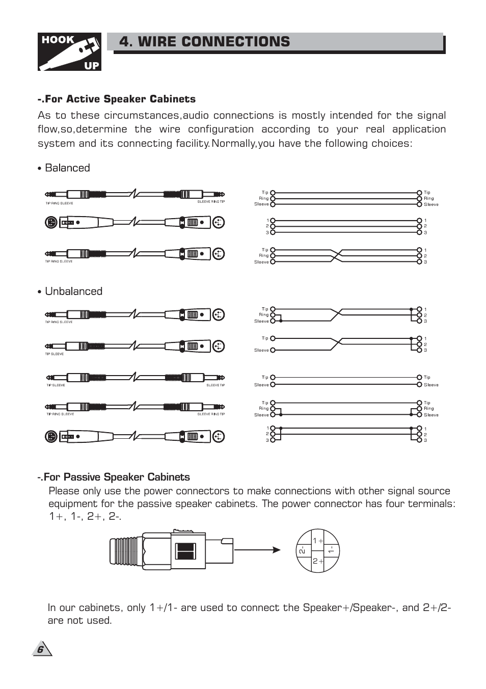 4 wire connections | Alto Professional MS8 User Manual | Page 8 / 19