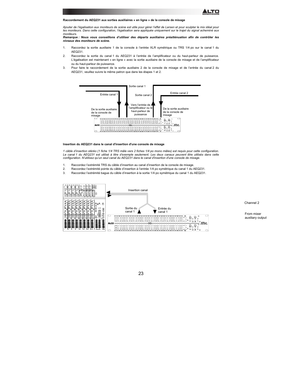 Alto Professional AEQ231 User Manual | Page 23 / 52