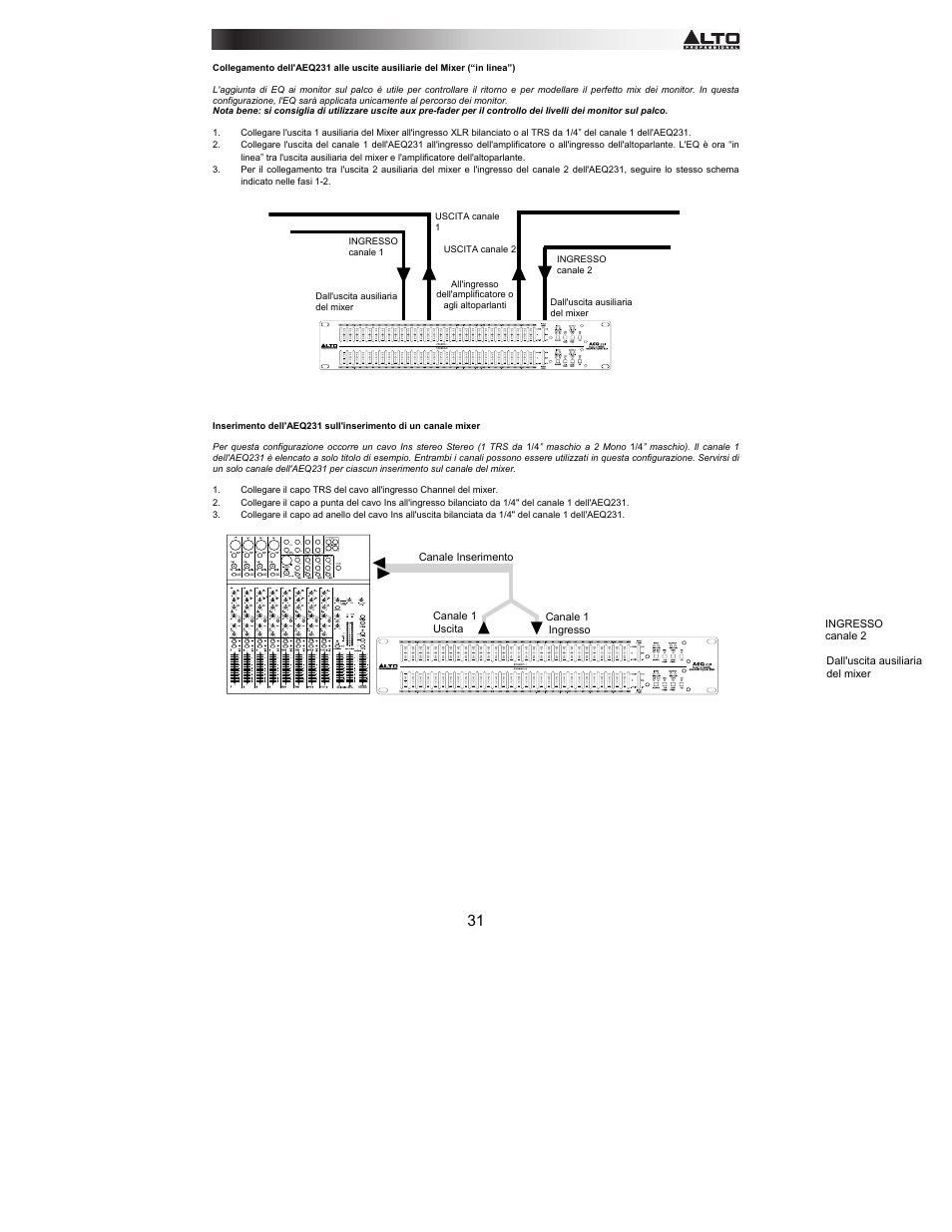 Alto Professional AEQ231 User Manual | Page 31 / 52