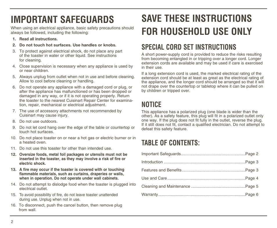 Cuisinart A IB-4625B User Manual | Page 3 / 9