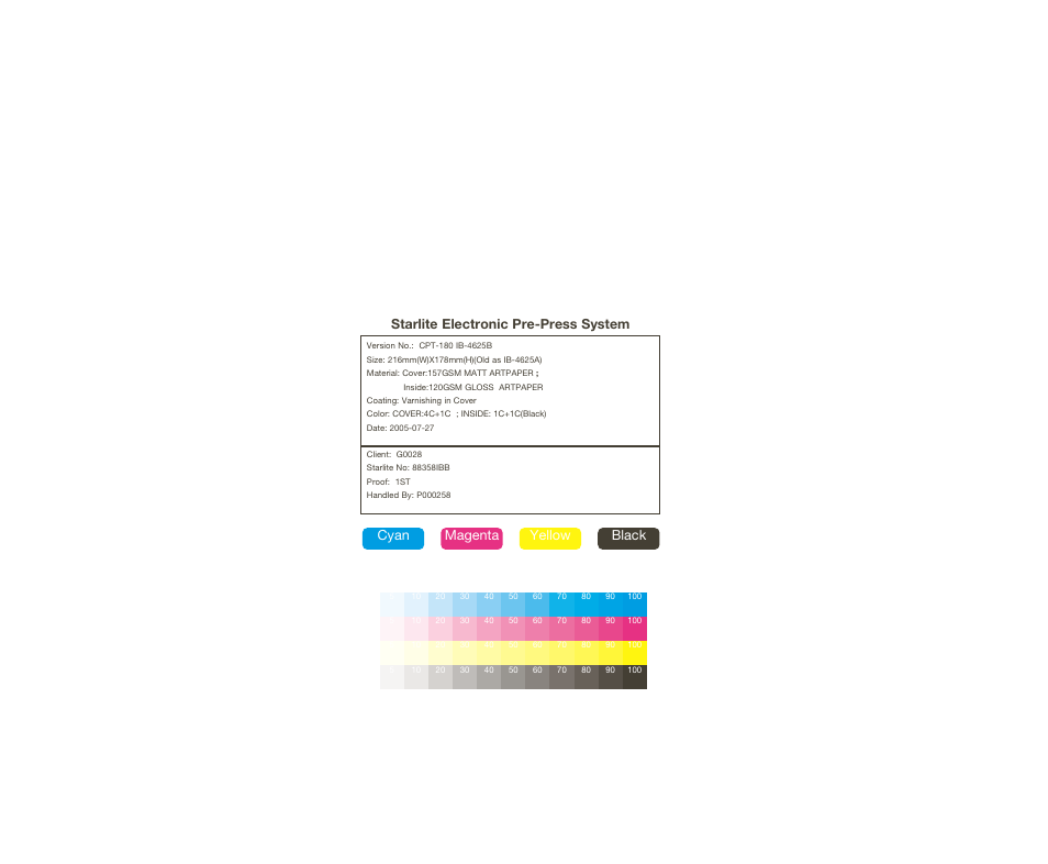 Starlite electronic pre-press system, Cyan magenta yellow black | Cuisinart A IB-4625B User Manual | Page 9 / 9