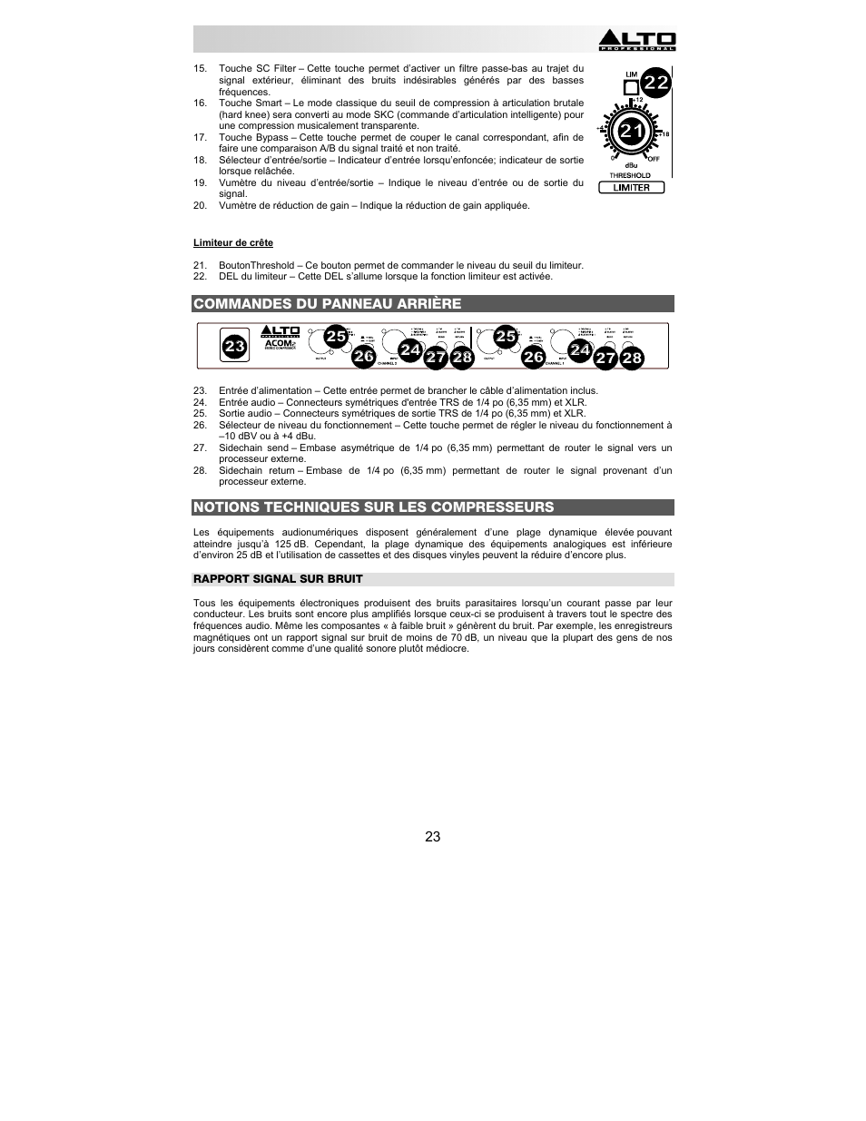 Alto Professional ACOM2 User Manual | Page 23 / 60