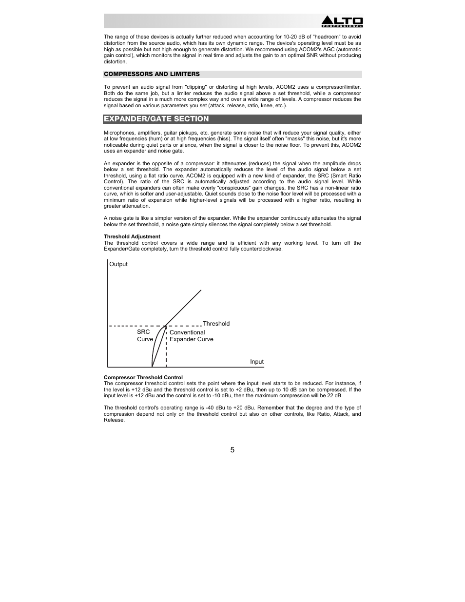 Alto Professional ACOM2 User Manual | Page 5 / 60