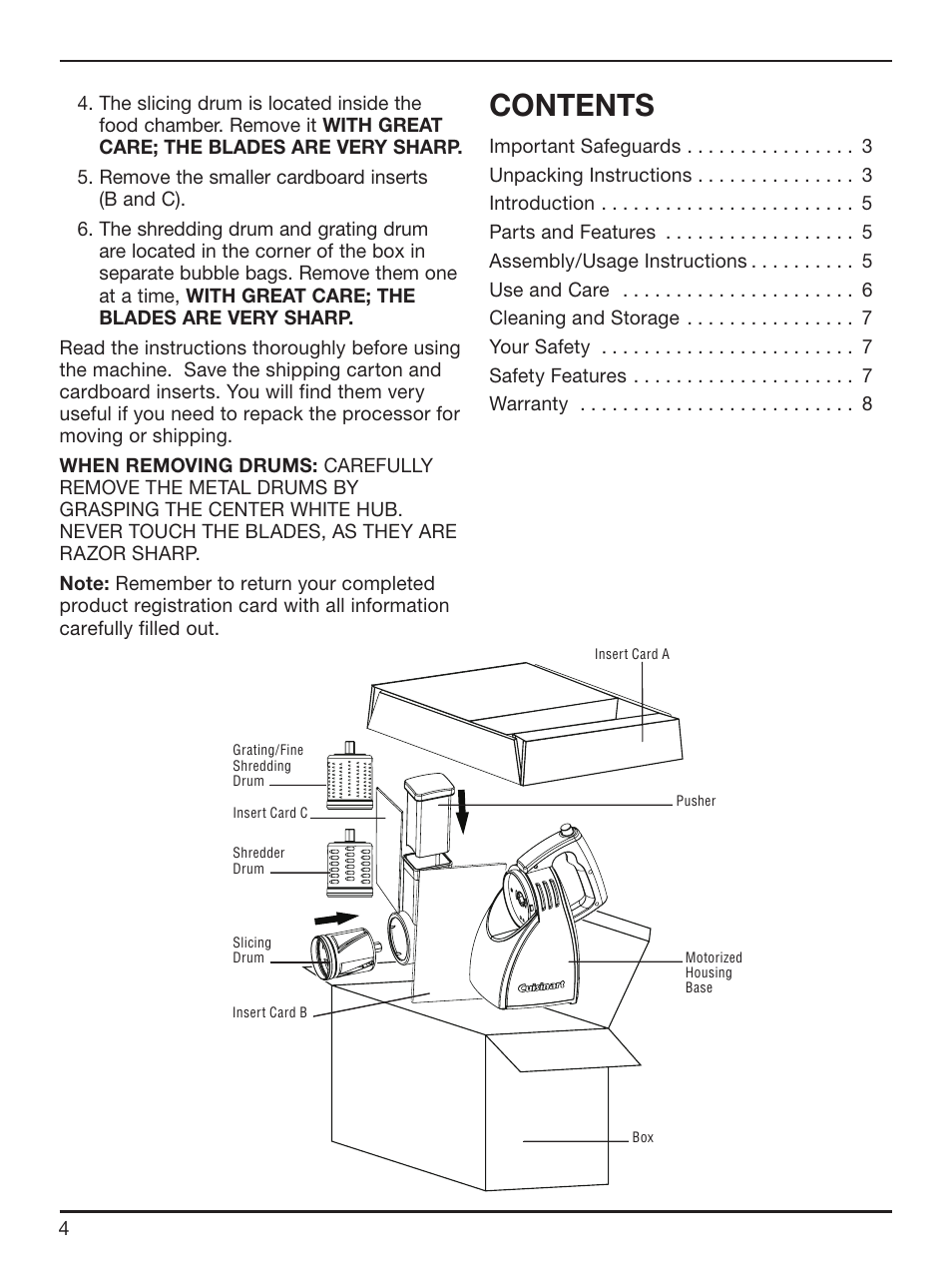 Cuisinart HFP-300 User Manual | Page 4 / 21