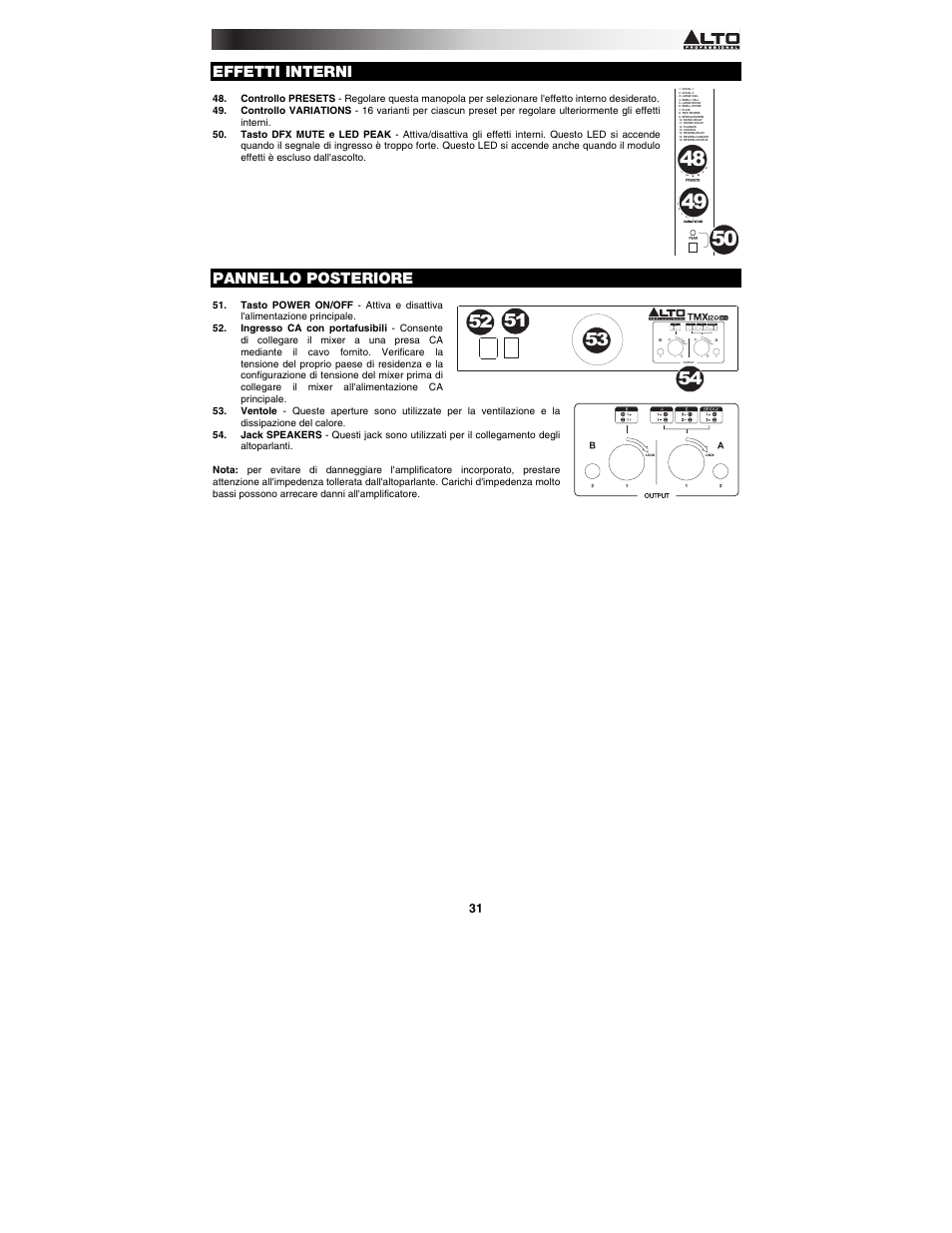 Alto Professional TMX120DFX User Manual | Page 31 / 52