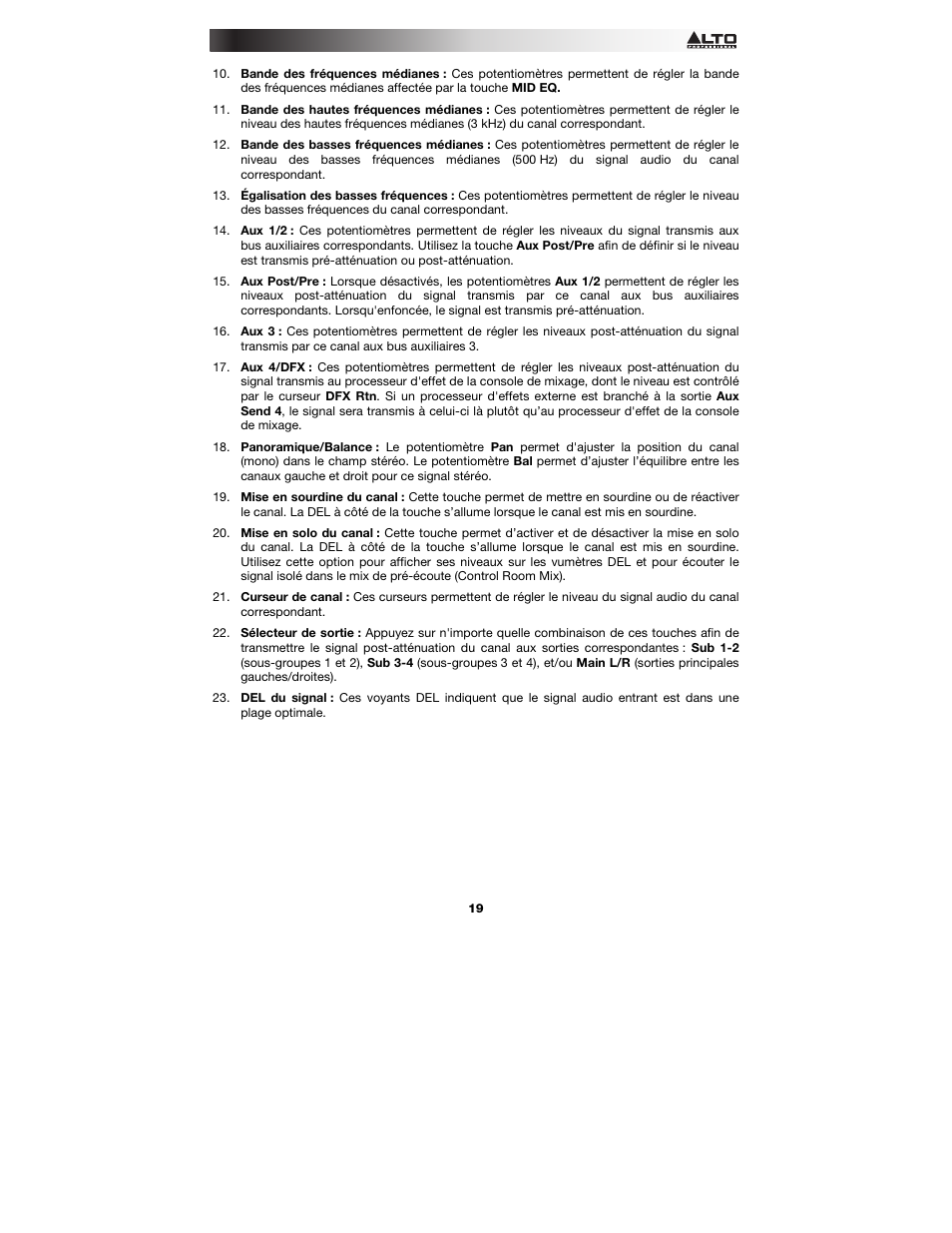 Alto Professional Live 2404 User Manual | Page 19 / 48