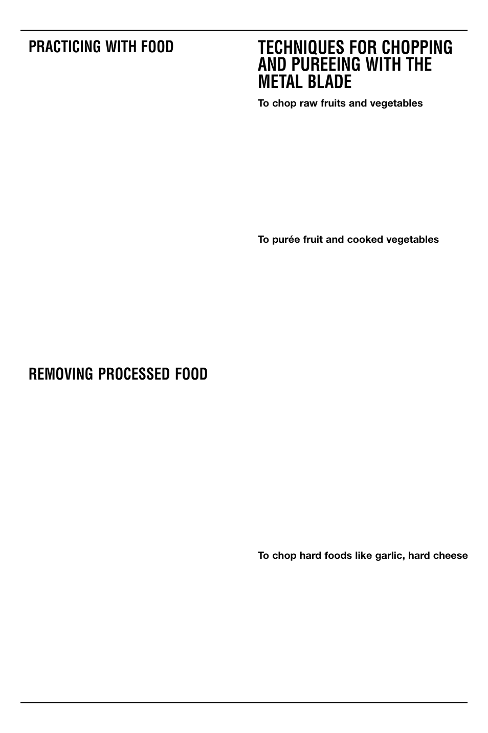 Practicing with food, Removing processed food | Cuisinart DFP-14N User Manual | Page 5 / 14