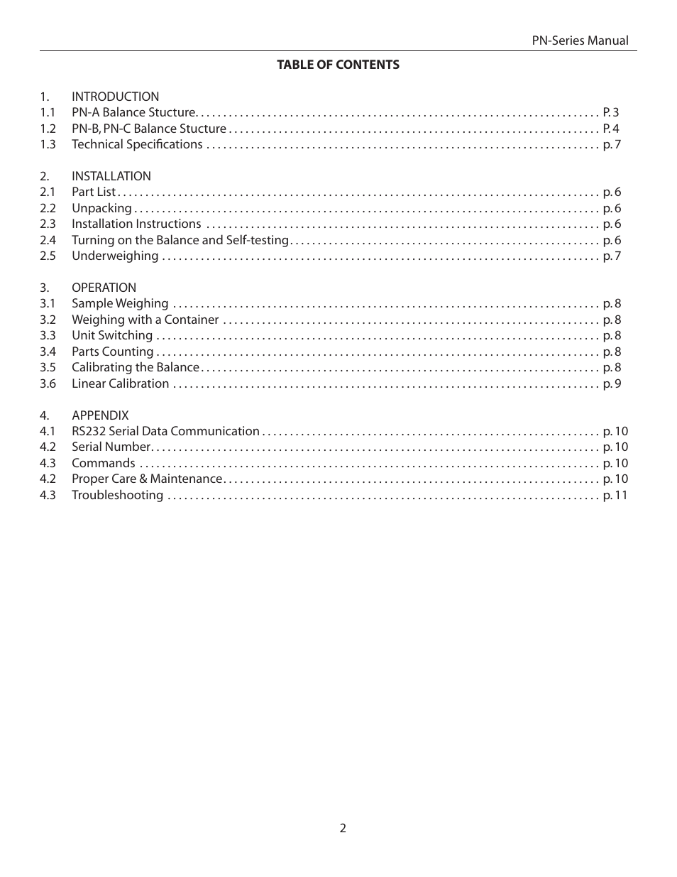 American Weigh Scales (AWS) PN-201C User Manual | Page 2 / 11