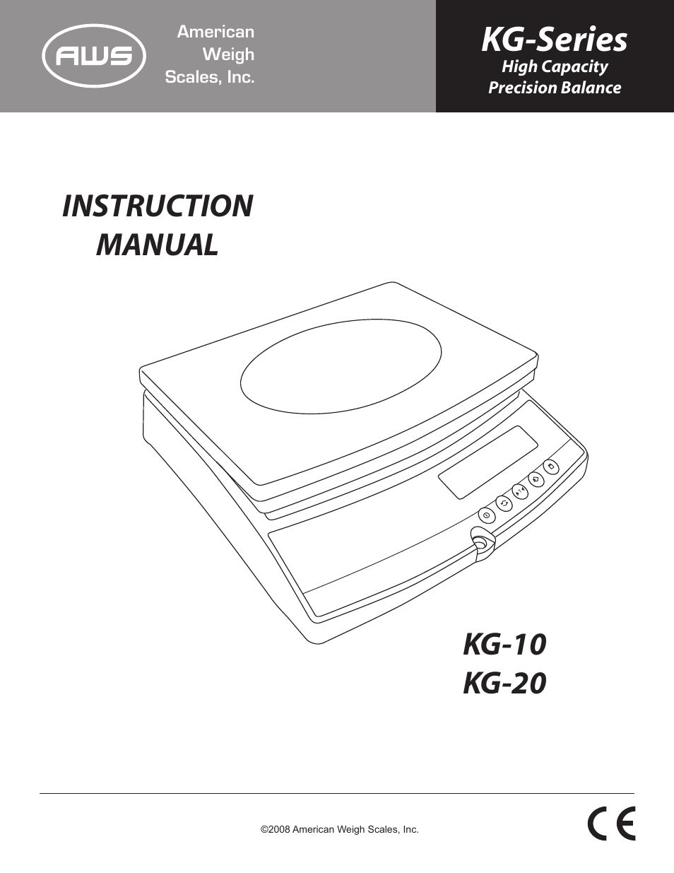 American Weigh Scales (AWS) KG-10 User Manual | 9 pages