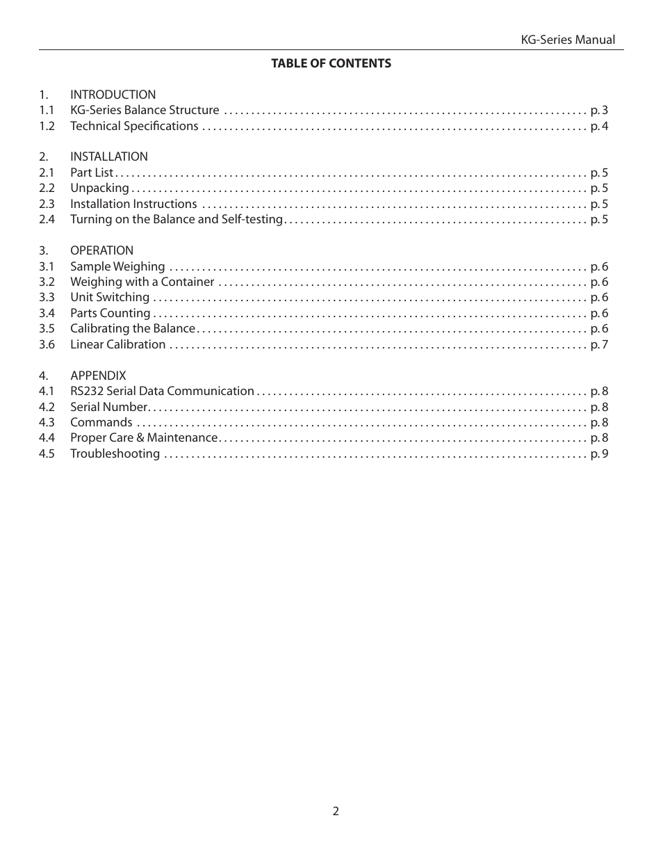 American Weigh Scales (AWS) KG-10 User Manual | Page 2 / 9