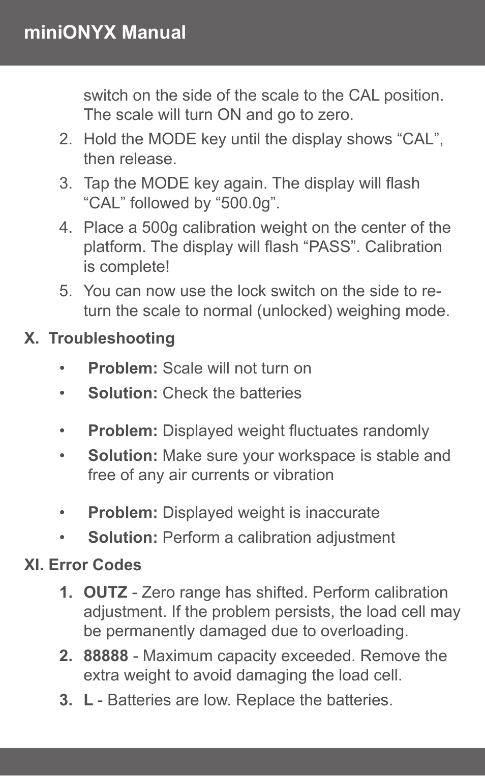 American Weigh Scales (AWS) miniONYX User Manual | Page 6 / 7