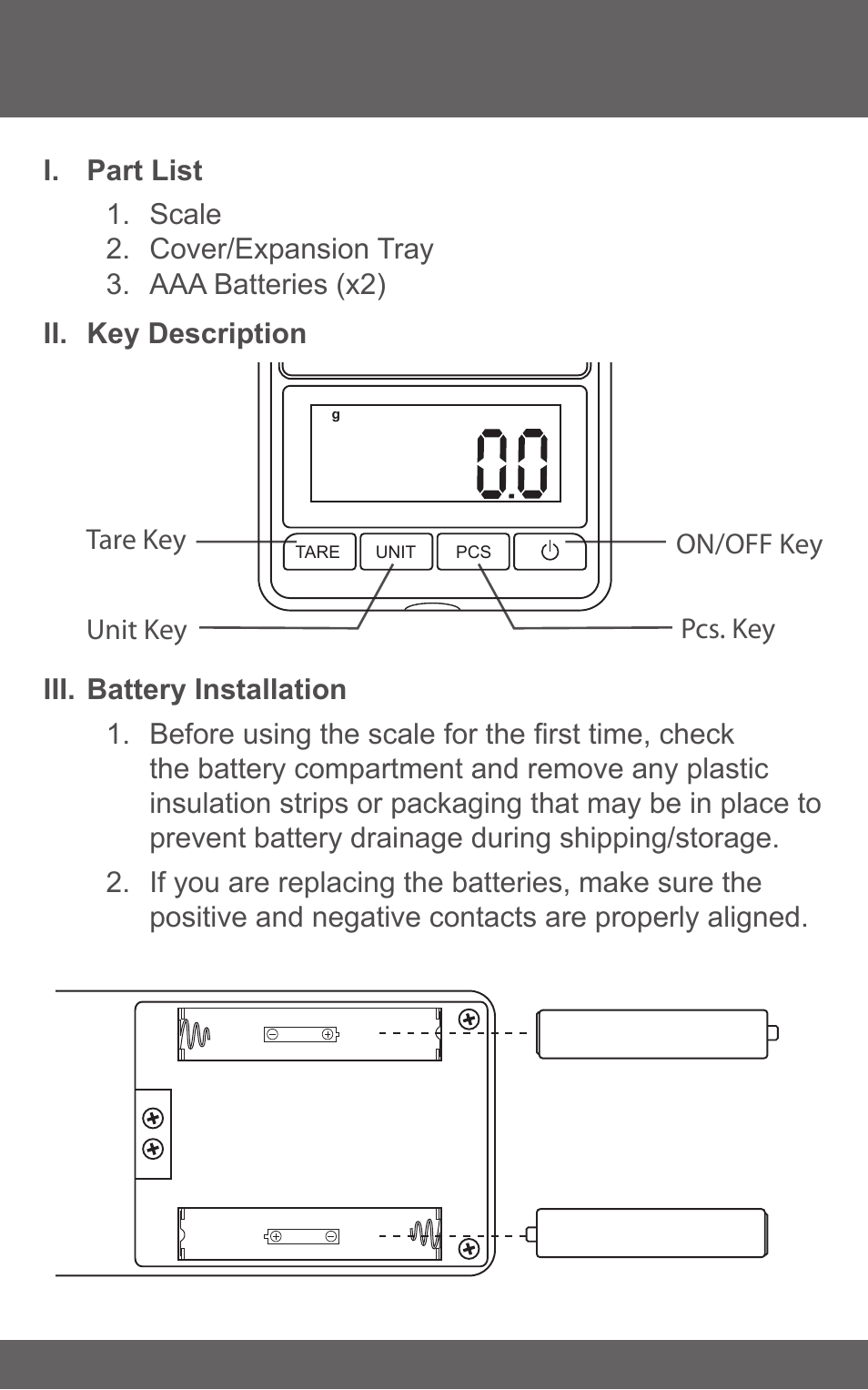 American Weigh Scales (AWS) CHROME-1KG User Manual | Page 3 / 7