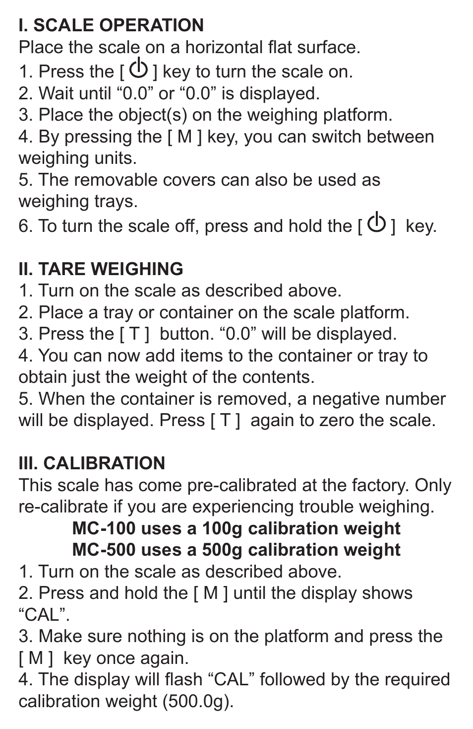 American Weigh Scales (AWS) MC-500 User Manual | Page 3 / 5