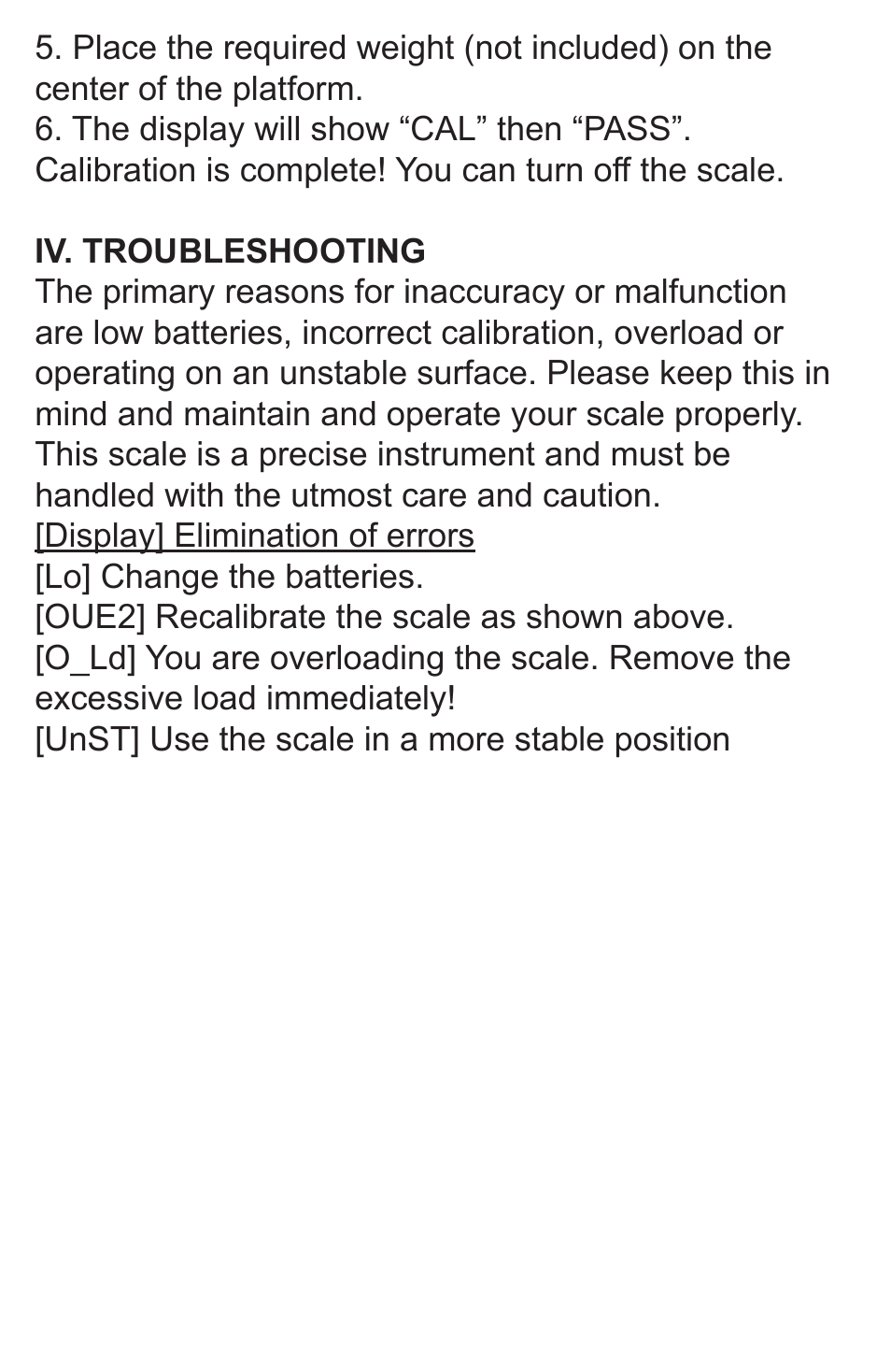 American Weigh Scales (AWS) MC-500 User Manual | Page 4 / 5